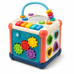 baby musical activity cube – 6 in 1 educational learning toy